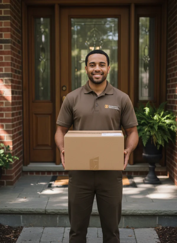 Man holding package delivery box 1