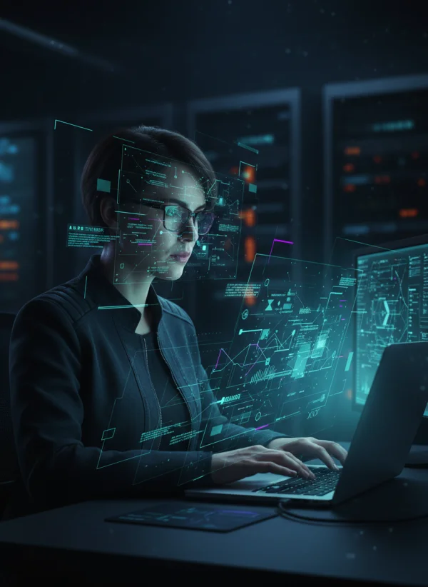 Cybersecurity concept with professional... 1