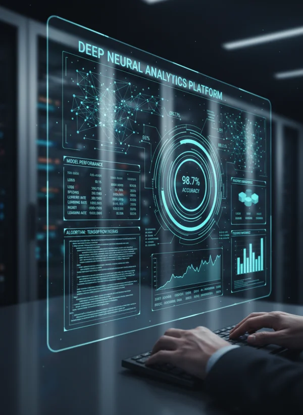 Machine learning analytics screen 1