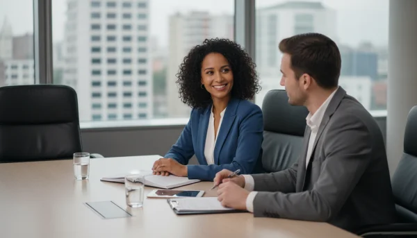 HR manager conducting job interview 1