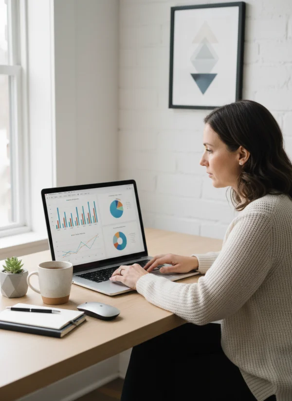 A digital marketing specialist reviewing... 1