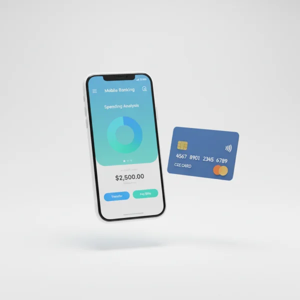 3D illustration of a smartphone displayi... 1