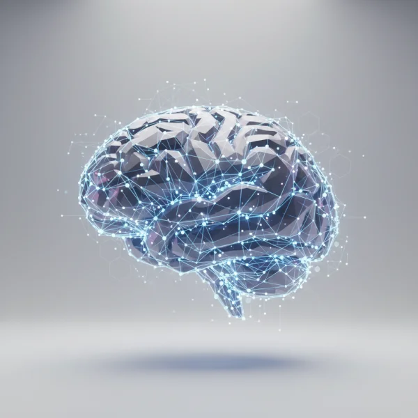 A 3D rendered artificial intelligence br... 1