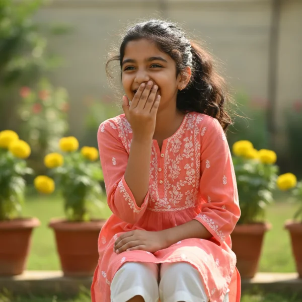 candid outdoor portrait of an Indian gir... 1