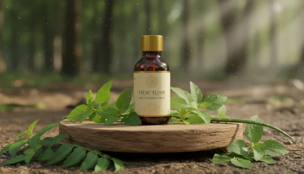 A premium Ayurvedic product bottle place... 1