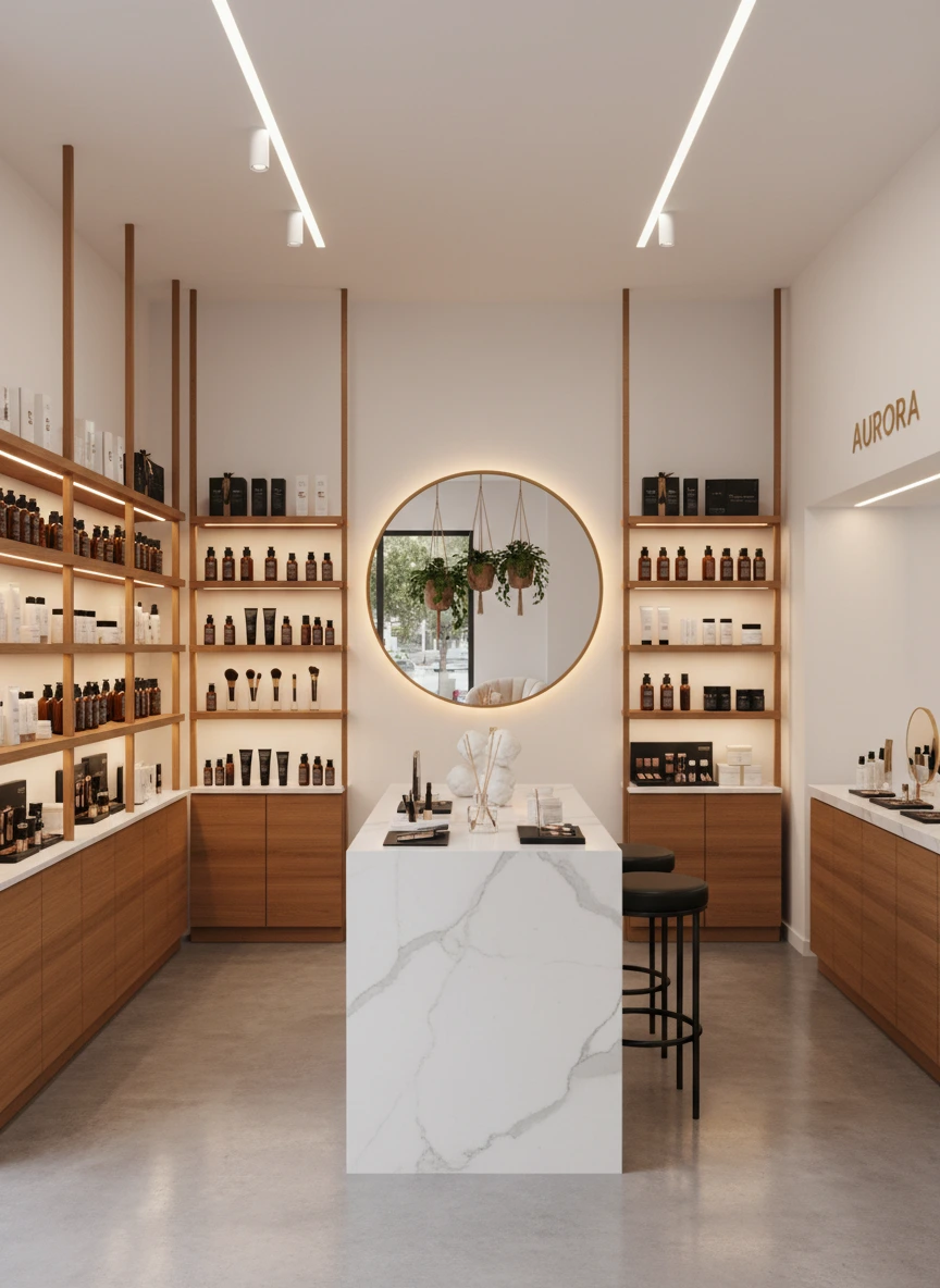 Modern beauty boutique interior with nea... 1