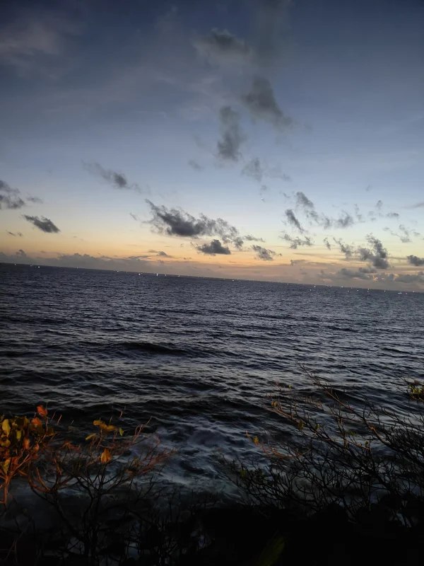 Serene Sunset Horizon over Calm Sea