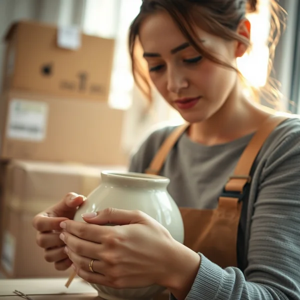 A close-up, shallow depth of field photo of a female entrepreneur in her late 20