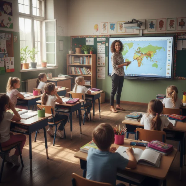 Classroom Teacher Teaching Students AI Image Prompt