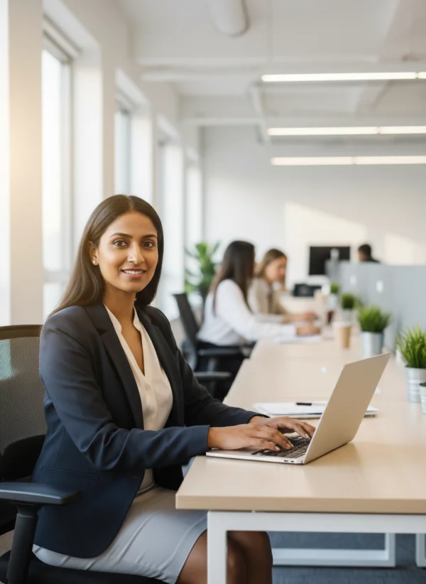 Confident Indian businesswoman working o... 1