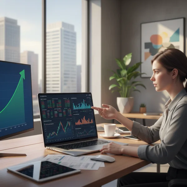 Young professional analyzing financial g... 3