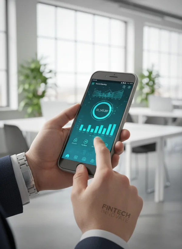 Close-up of professional using mobile ba... 1