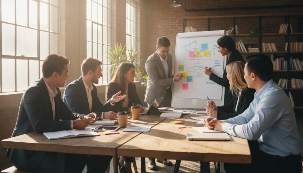 Diverse team having a brainstorming sess... 1