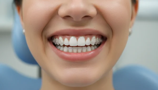 Dental click smile. Close up smile 1
